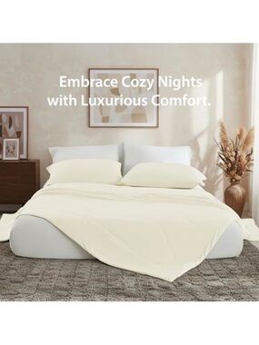 Ivory Cooling Comforter – Lightweight All-Season Twin